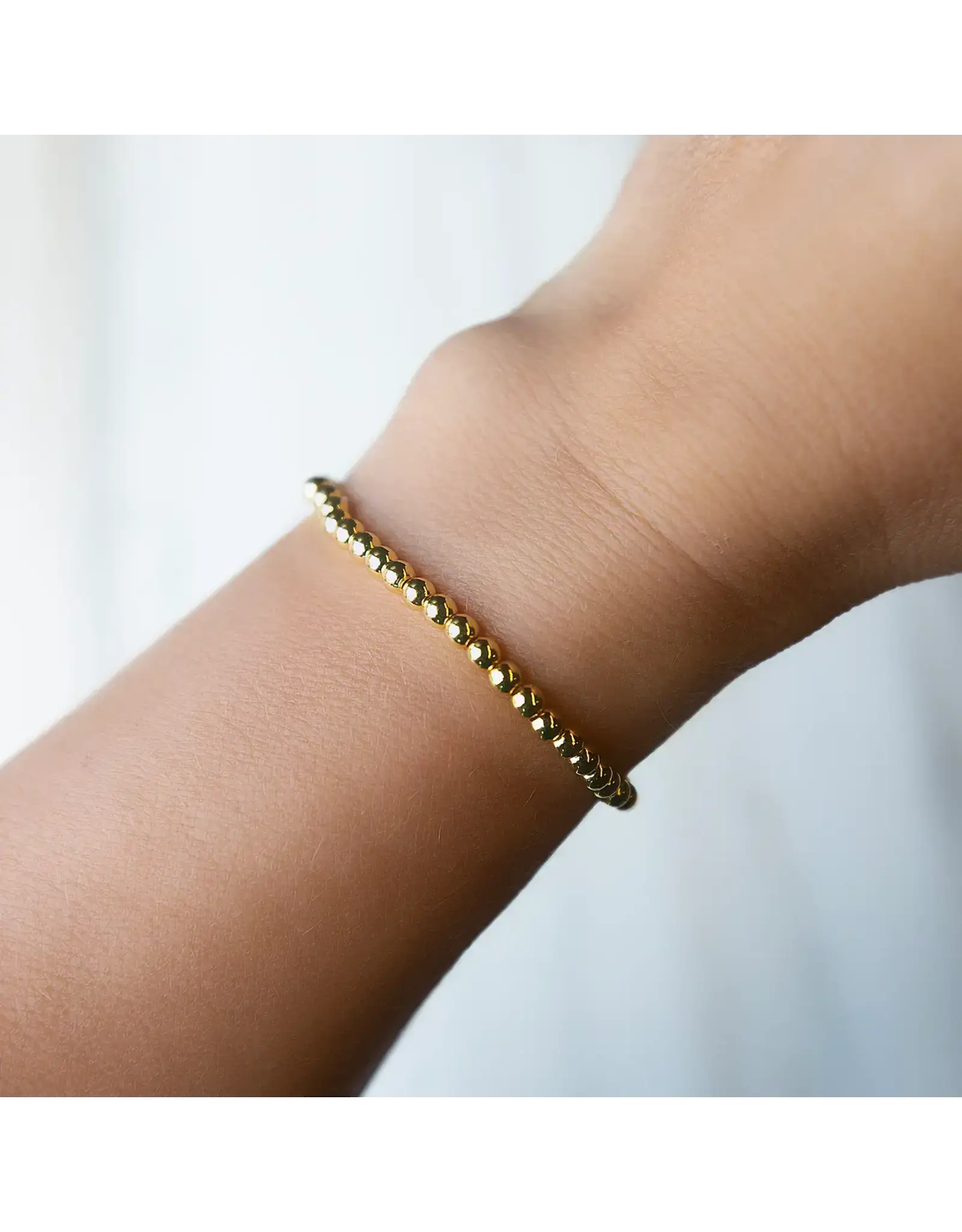 Lenny & Eva/Faire Gold Beaded Bracelets - 4mm