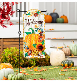 Evergreen Enterprises Fall Floral Pumpkin Everlasting Impressions Textile Décor