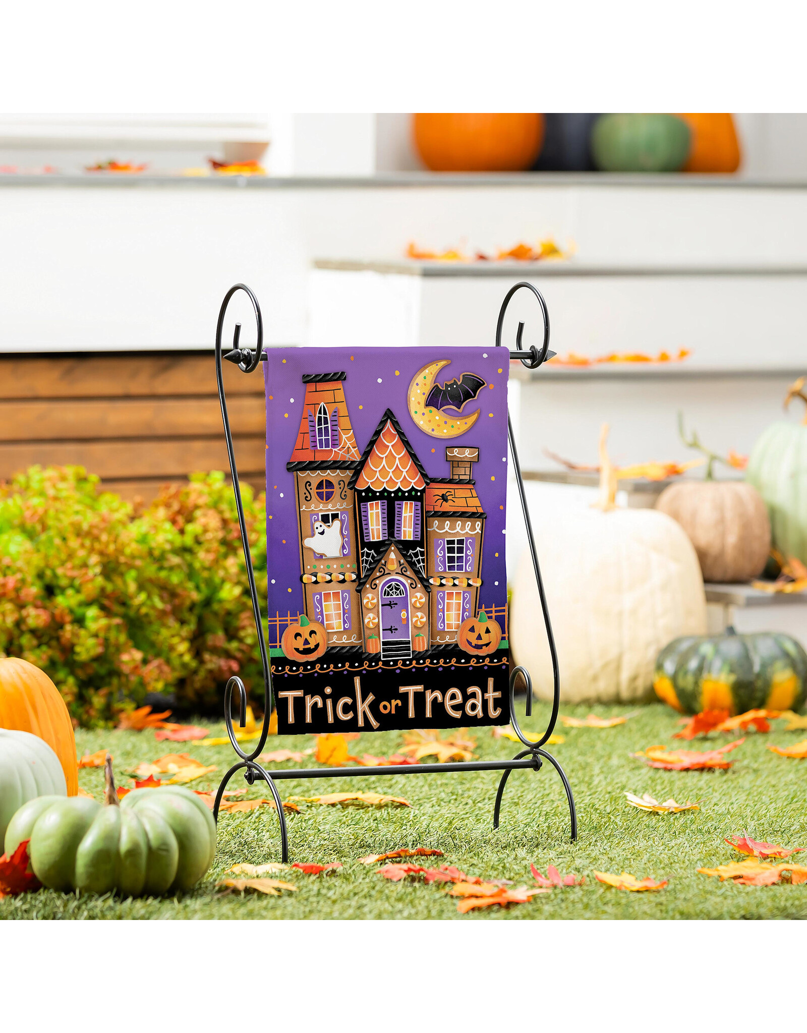Evergreen Enterprises Trick or Sweets Lustre Garden Flag