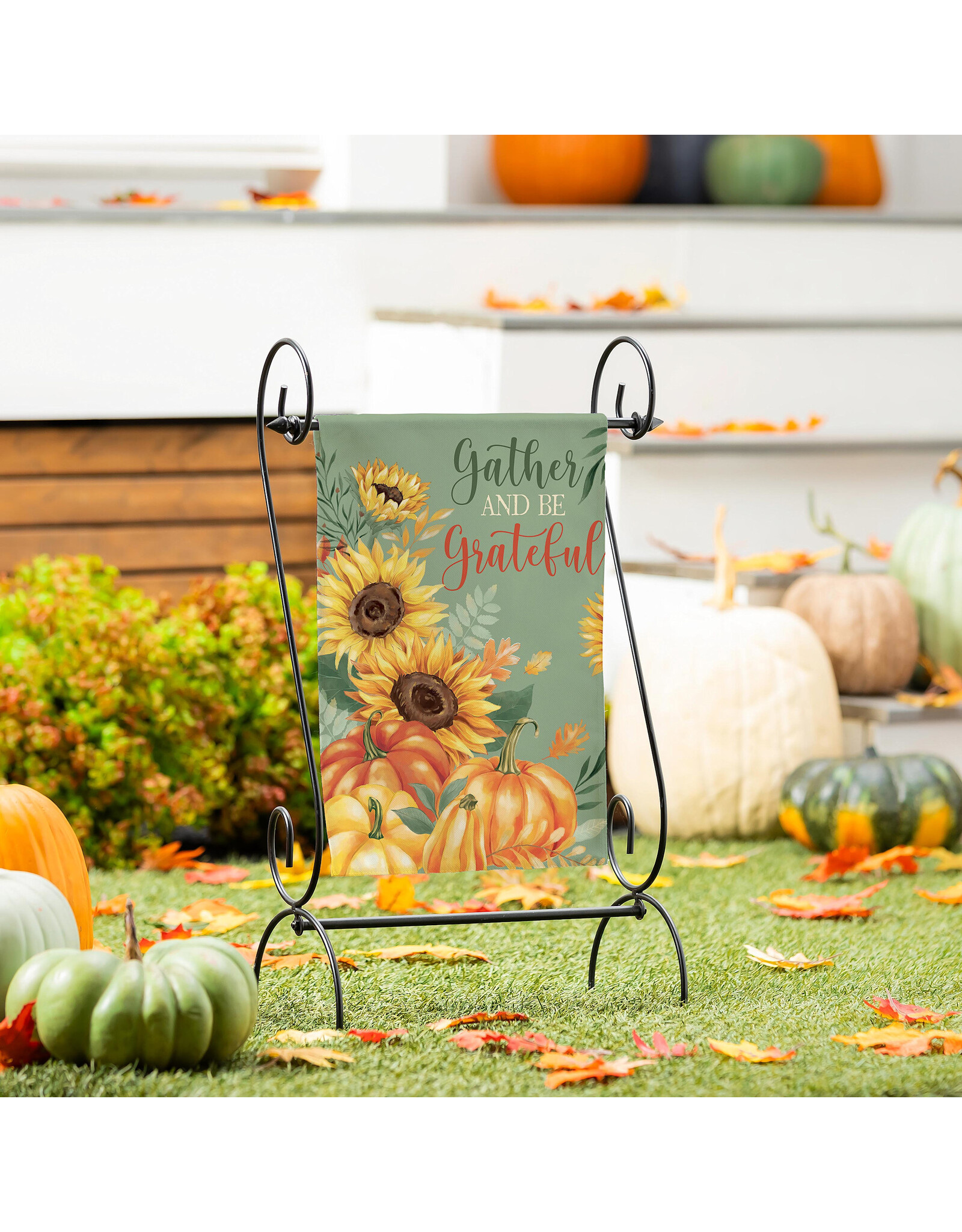 Evergreen Enterprises Grateful Gatherings Suede Garden Flag
