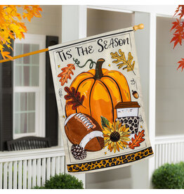 Evergreen Enterprises Tis' The Season Fall Applique House Flag