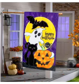 Evergreen Enterprises Halloween Friends Applique House Flag