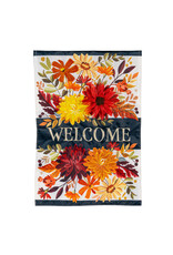 Evergreen Enterprises Fall Floral Applique House Flag