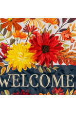 Evergreen Enterprises Fall Floral Applique House Flag