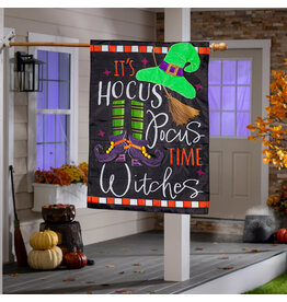 Evergreen Enterprises Hocus Pocus Time Applique House Flag