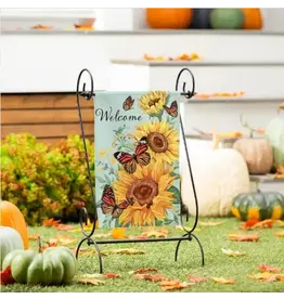 Evergreen Enterprises Butterfly Glow Burlap Garden Flag