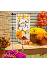Evergreen Enterprises Give Thanks Pumpkins Everlasting Impression Textile Décor