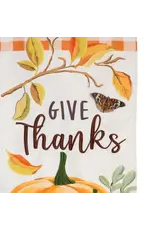 Evergreen Enterprises Give Thanks Pumpkins Everlasting Impression Textile Décor