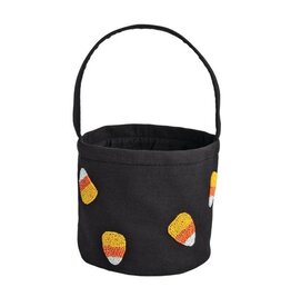 Mud Pie Candy Corn Beaded Halloween Bucket