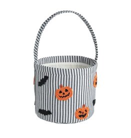 Mud Pie Jack-O-Lantern Beaded Halloween Bucket
