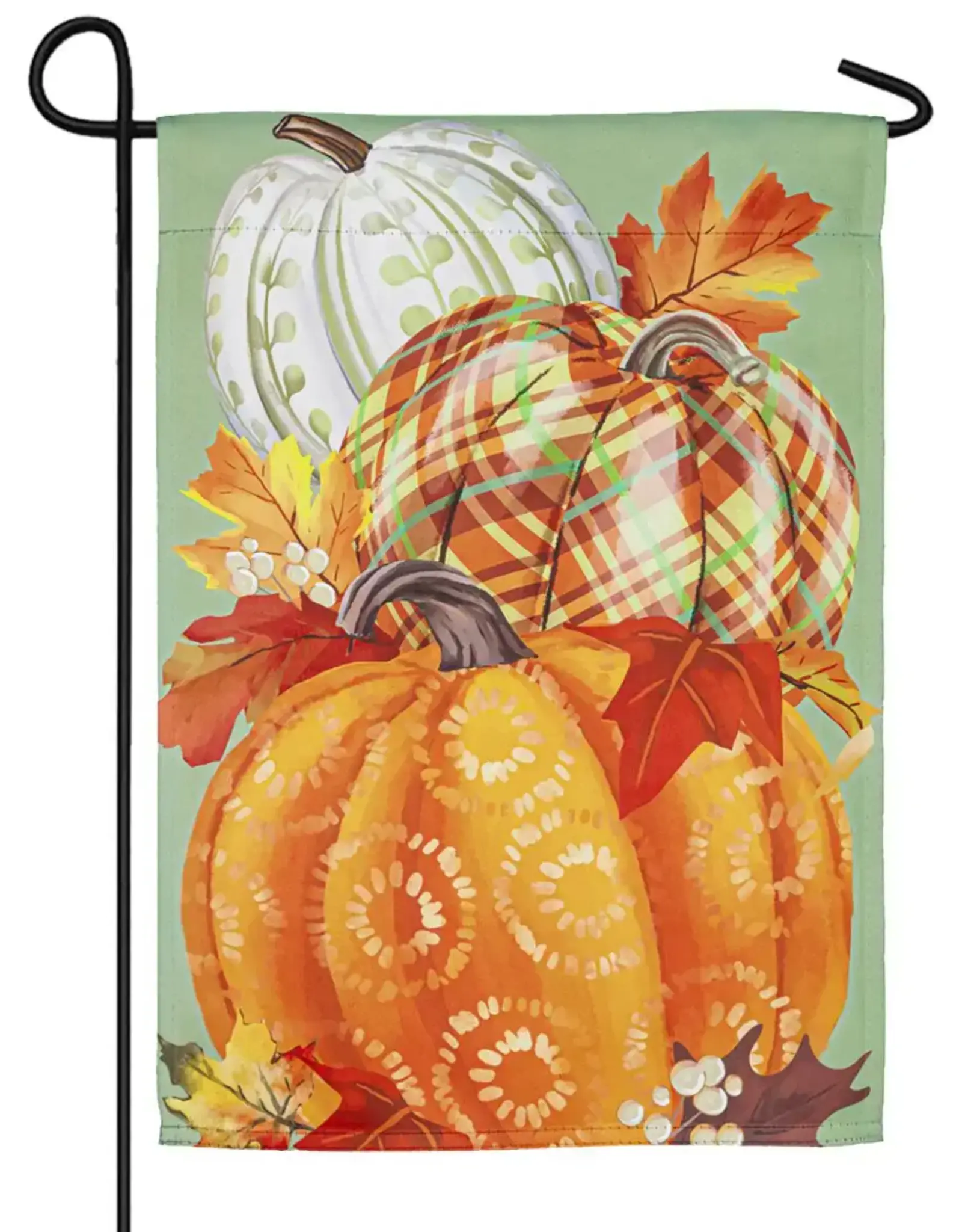 Evergreen Enterprises Painted Fall Pumpkins Suede Garden Flag