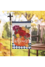 Evergreen Enterprises Mums and Pumpkin Applique Garden Flags