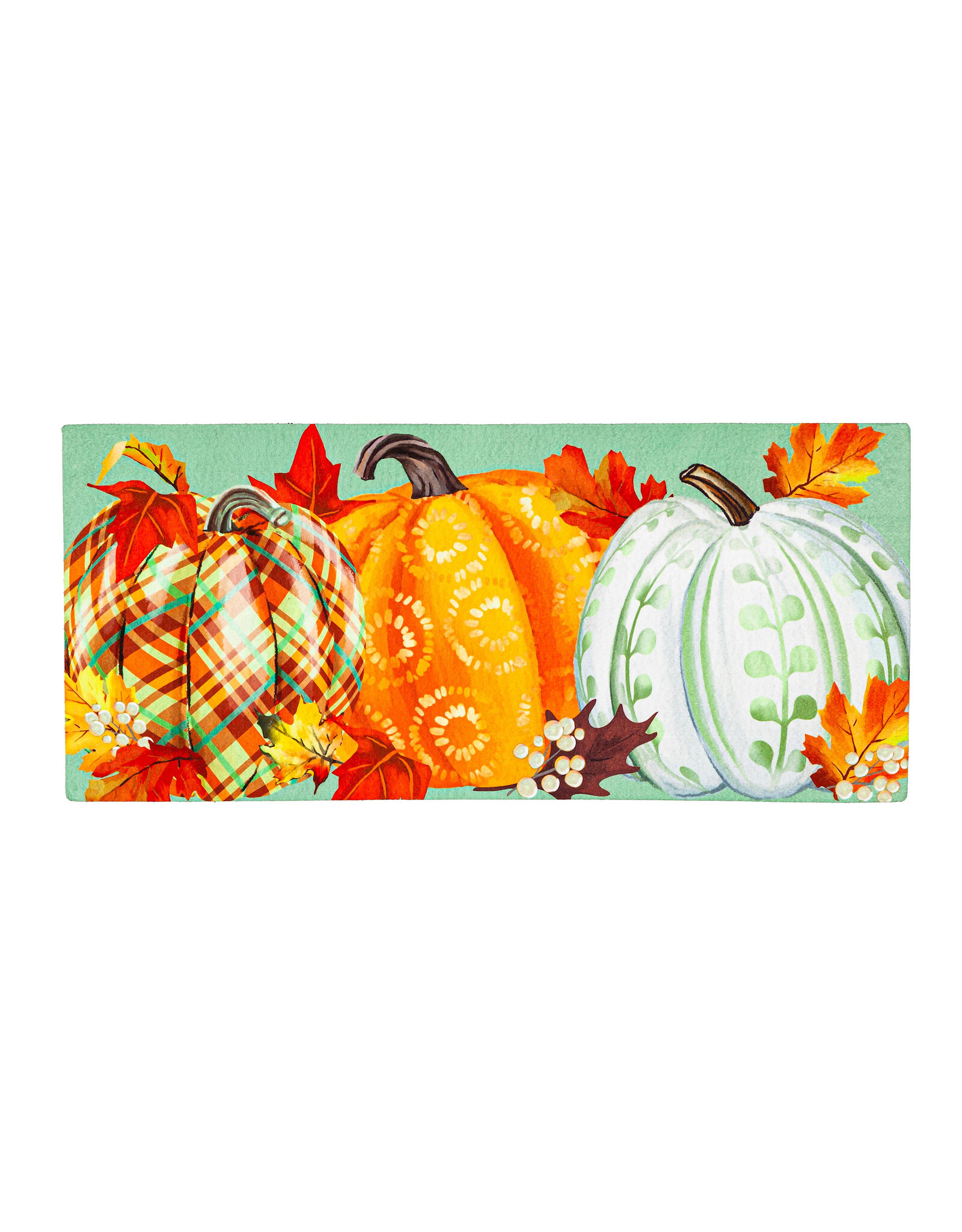 Evergreen Enterprises Painted Fall Pumpkins Sassafras Switch Mat