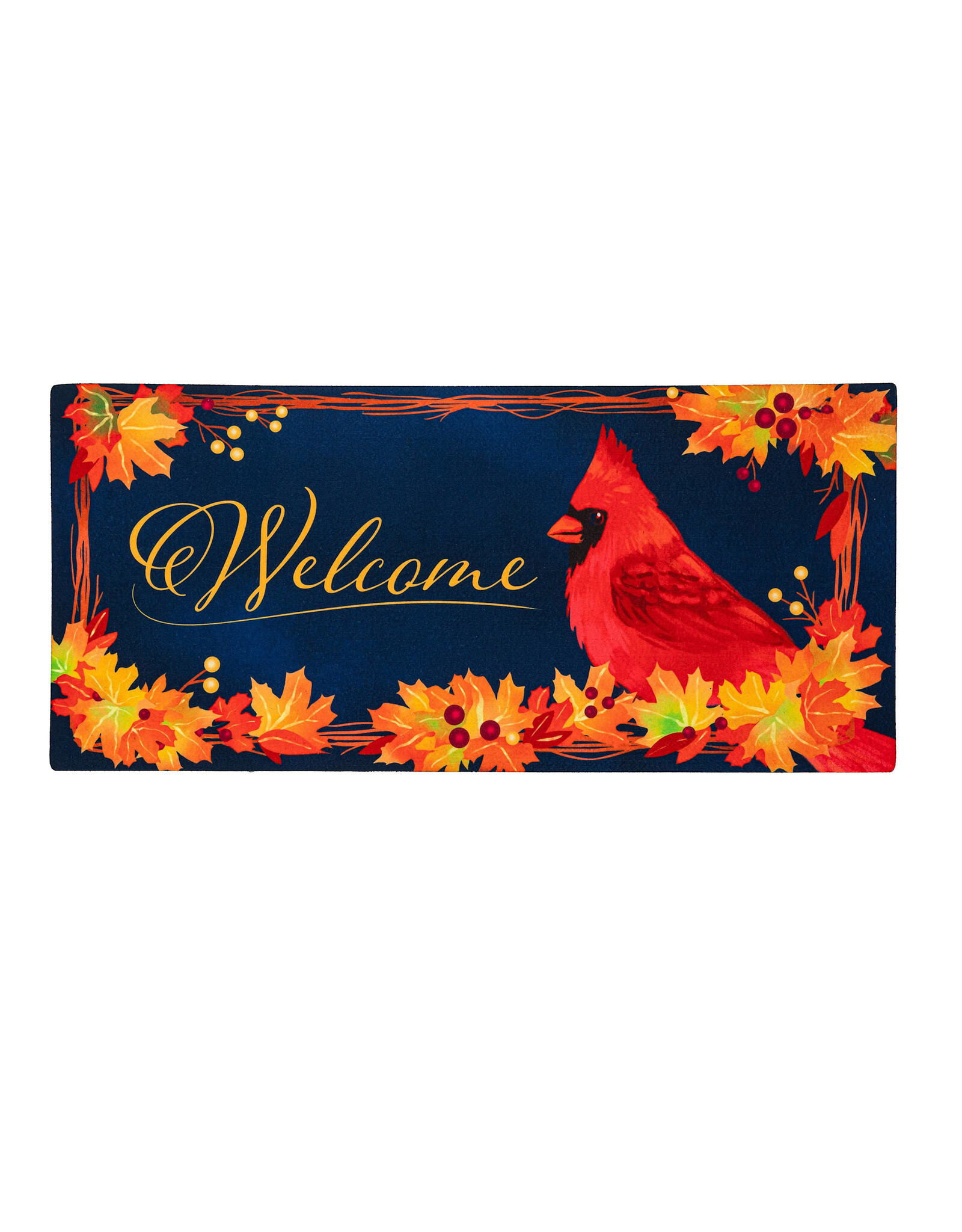 Evergreen Enterprises Fall Cardinal Wreath Sassafras Switch Mat