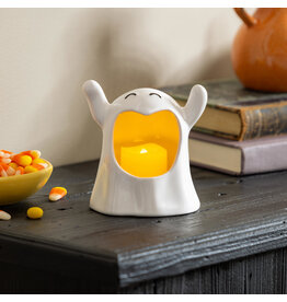 Evergreen Enterprises Ceramic Happy Ghost Tealight Candle Holder