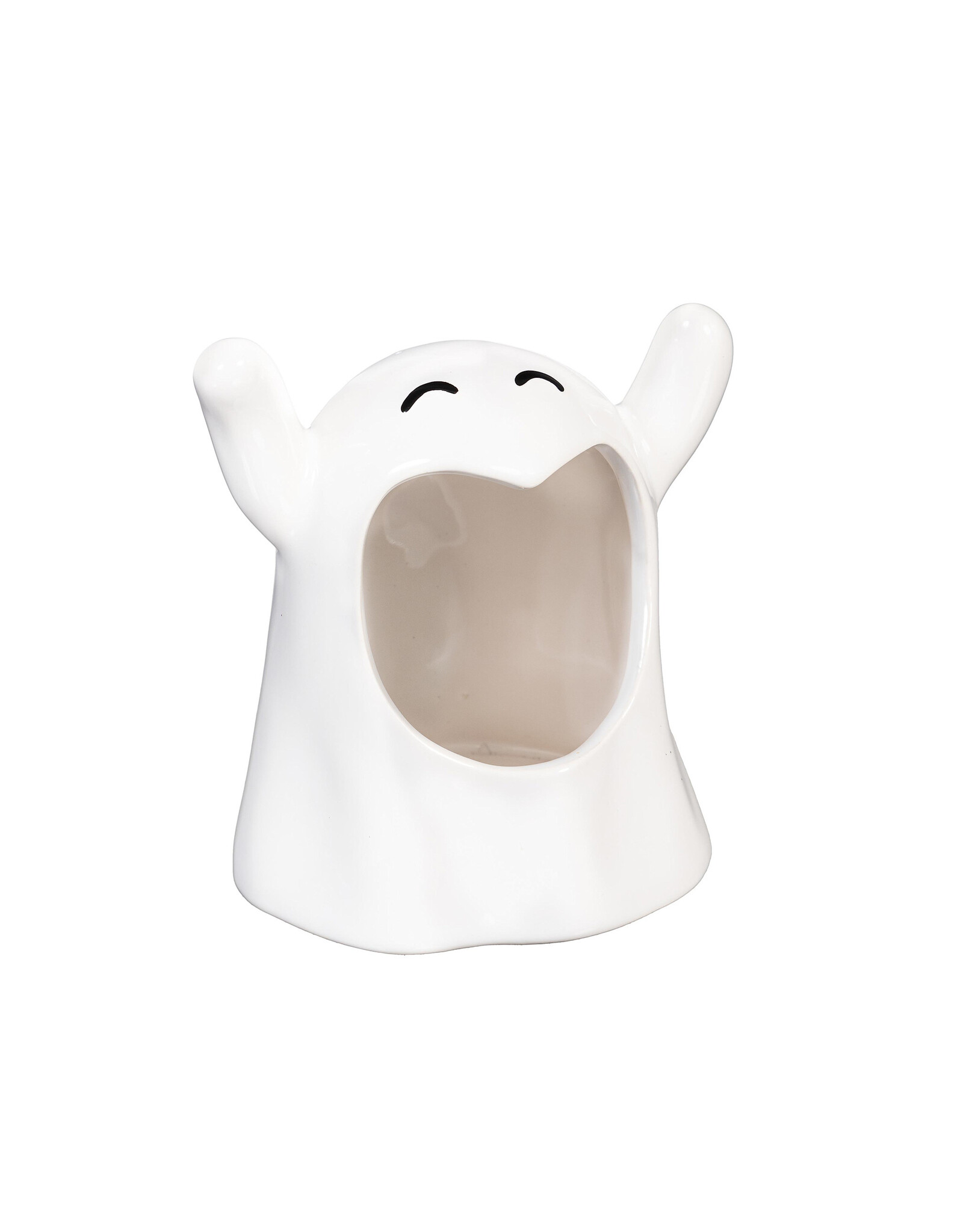 Evergreen Enterprises Ceramic Happy Ghost Tealight Candle Holder