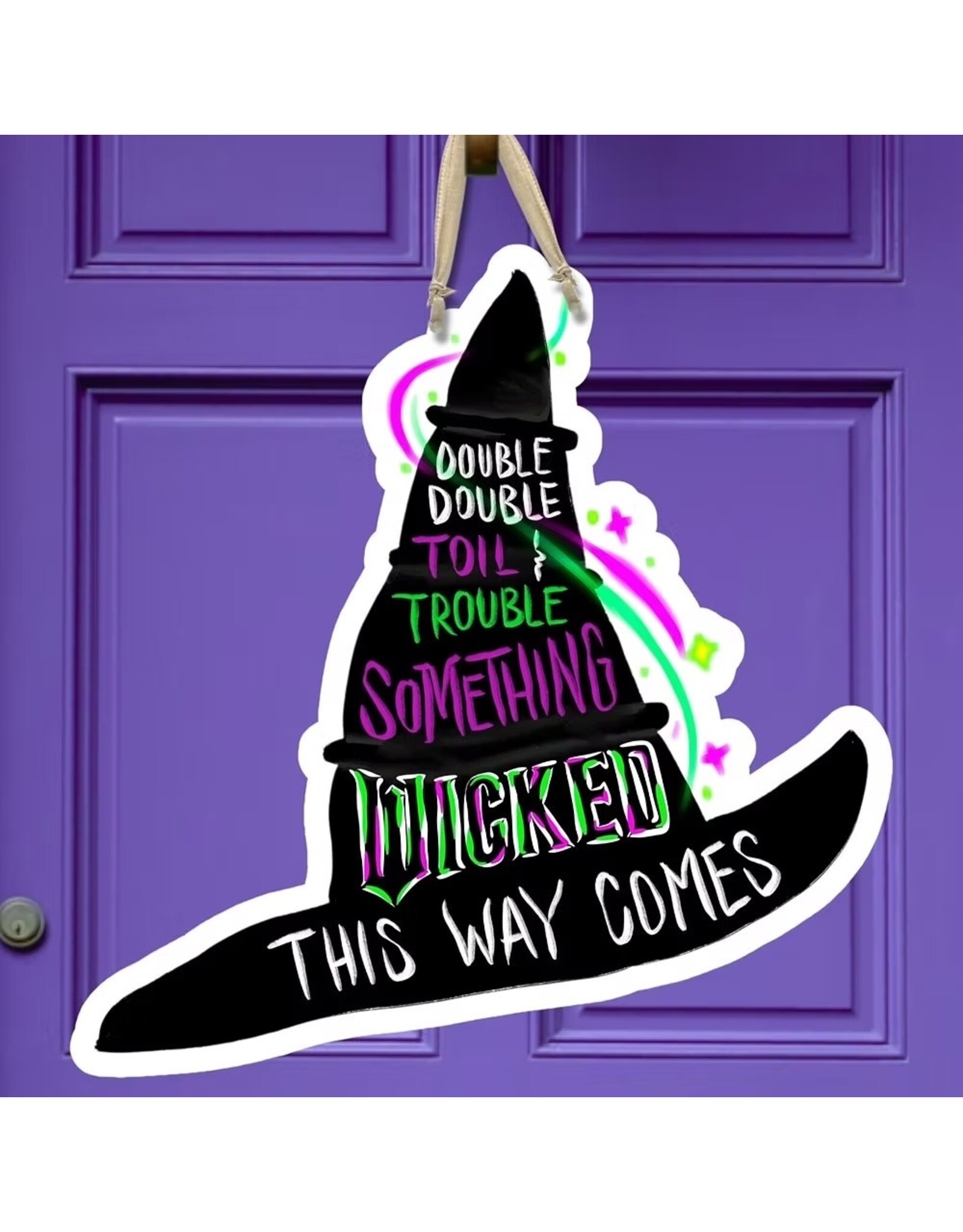 Art By Allie WICKED Witch Hat Door Hanger