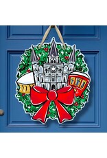 Art By Allie NOLA Christmas Wreath Door Hanger