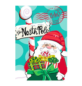 Evergreen Enterprises North Pole Welcome Burlap Garden Flag