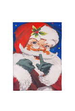 Evergreen Enterprises Traditional Santa Portrait Burlap Garden Flag