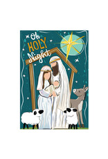 Evergreen Enterprises Oh Holy Night Burlap Garden Flag