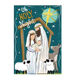 Evergreen Enterprises Oh Holy Night Burlap Garden Flag