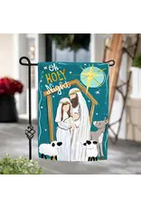 Evergreen Enterprises Oh Holy Night Burlap Garden Flag