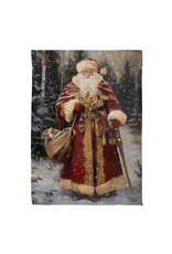 Evergreen Enterprises Victorian Santa Suede Garden Flag