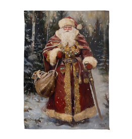 Evergreen Enterprises Victorian Santa Suede Garden Flag
