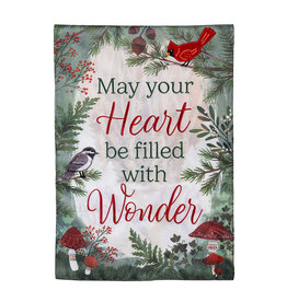 Evergreen Enterprises Wondering Heart Applique Garden Flag