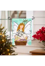 Evergreen Enterprises Oh Come Let Us Adore Him Applique Garden Flag