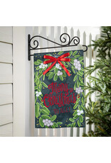 Evergreen Enterprises Merry Christmas Mistletoe Applique Garden Flag