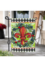Evergreen Enterprises Holiday Fleur De Lis Applique Garden Flag