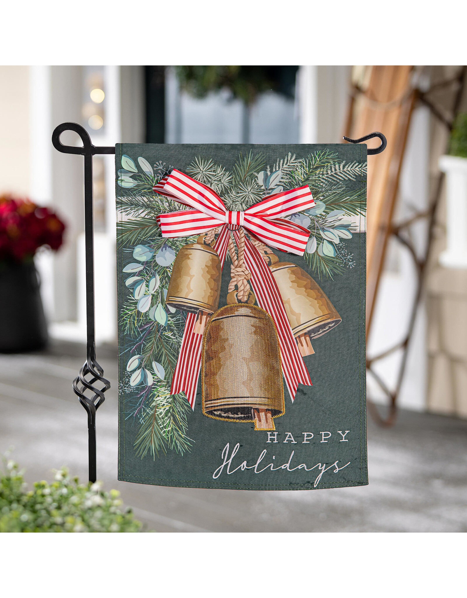 Evergreen Enterprises Golden Bells Applique Garden Flag