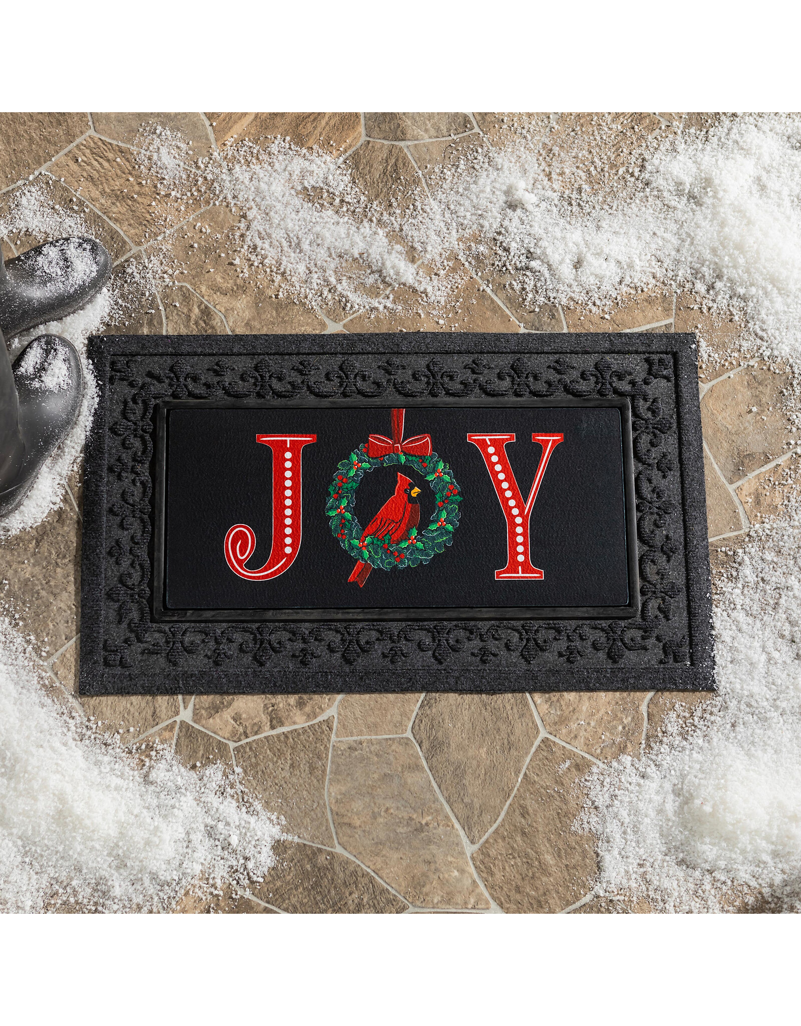 Evergreen Enterprises Joy to the World Wreath Sassafras Switch Mat