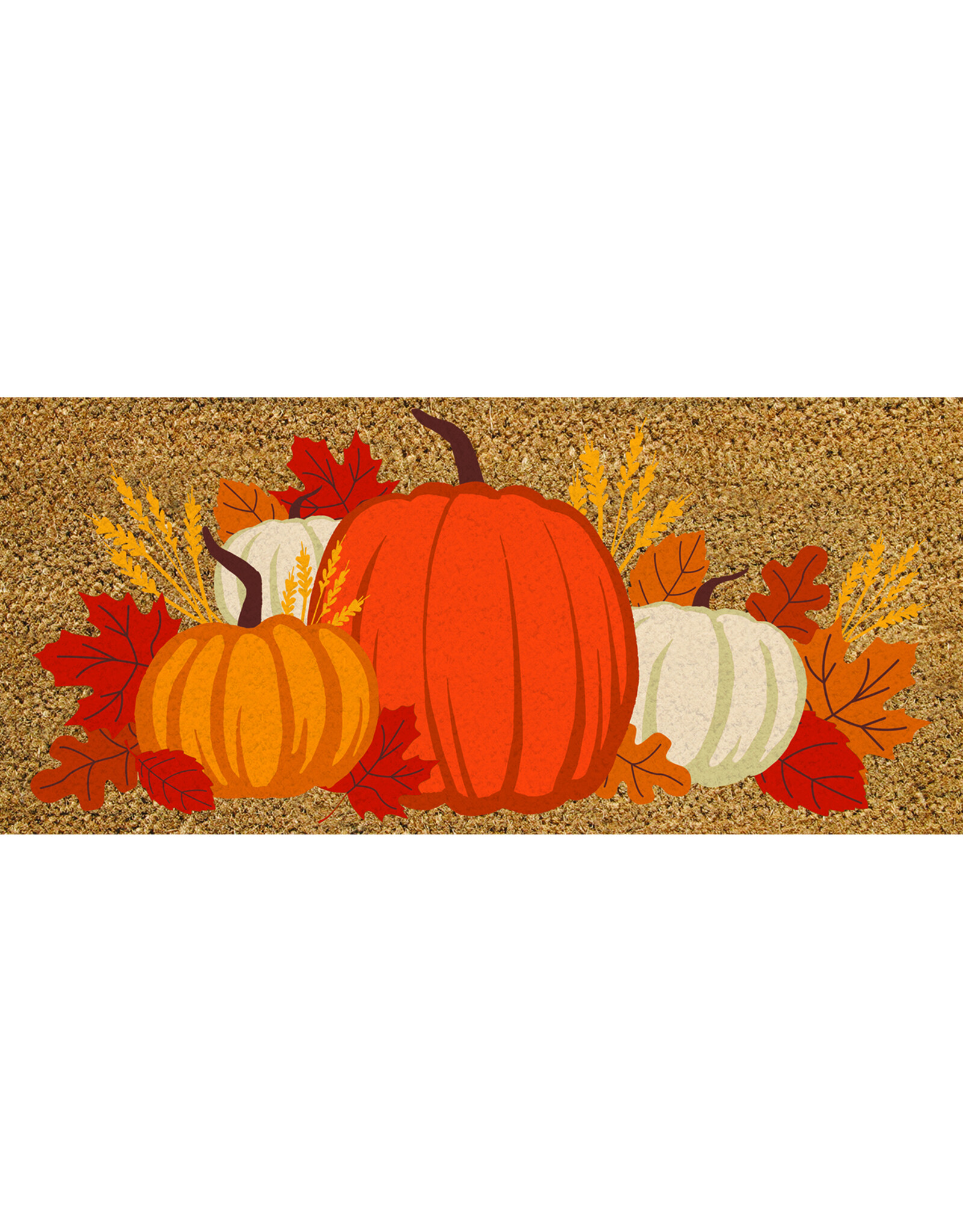 Evergreen Enterprises Pumpkin Patch Flocked Coir Sassafras Switch Mat