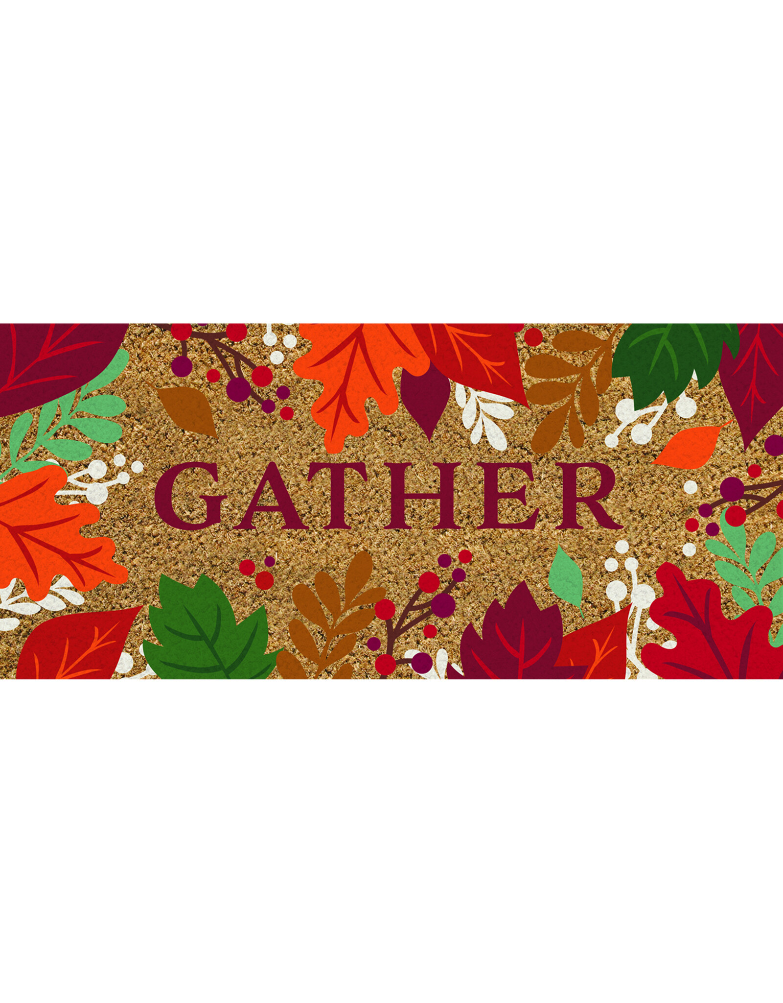 Evergreen Enterprises Gather Fall Leaves Flocked Coir Sassafras Switch Mat