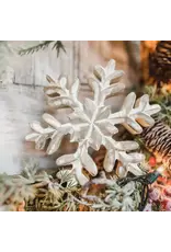 Wholesale Home Decor/Faire Whitewashed Wooden Snowflake 7x7in