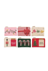Mud Pie Christmas Sequin Zip Pouches
