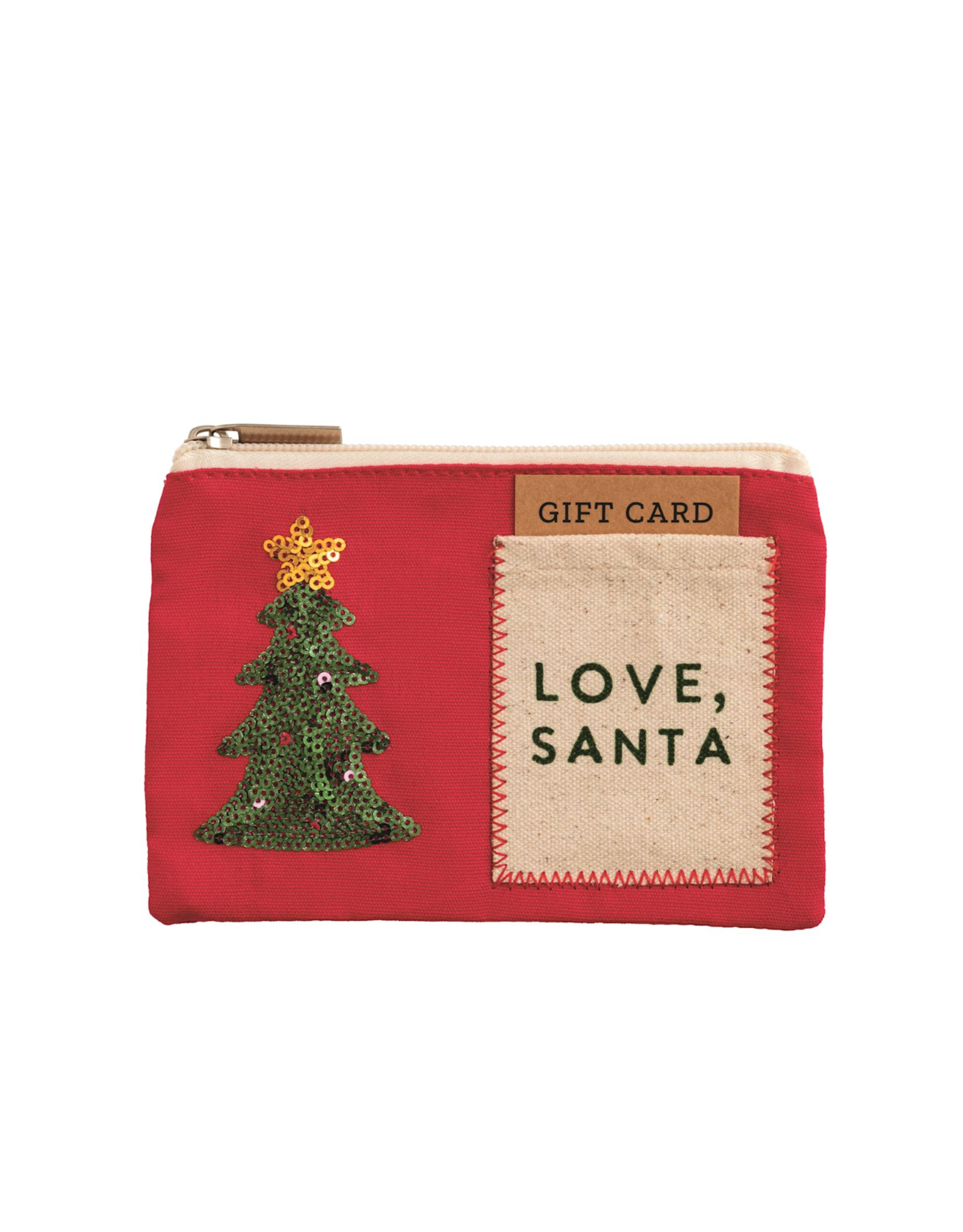 Mud Pie Christmas Sequin Zip Pouches