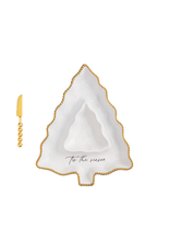 Mud Pie Gold Edge Tree Chip & Dip Set