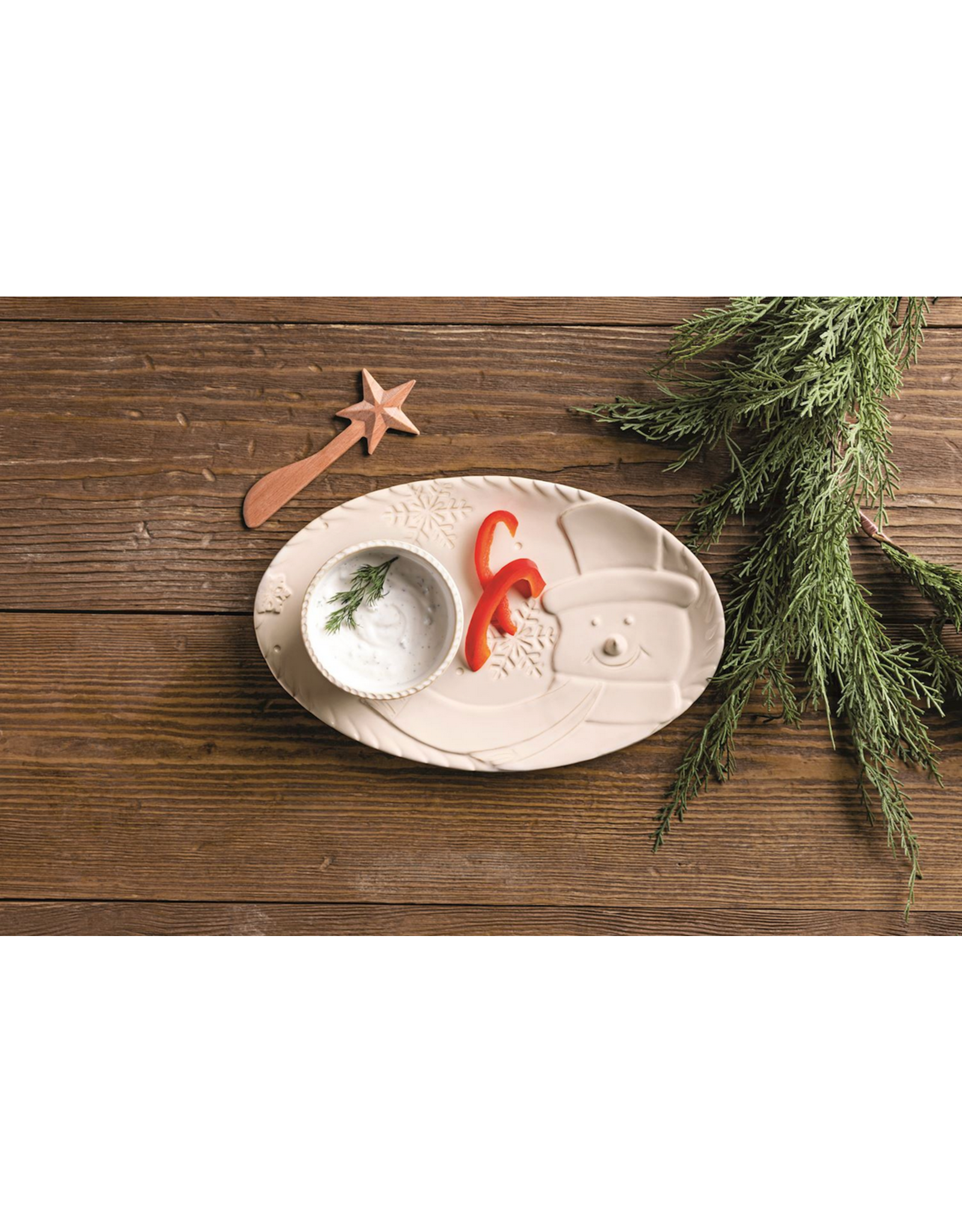 Mud Pie Snowman Tray & Dip Set