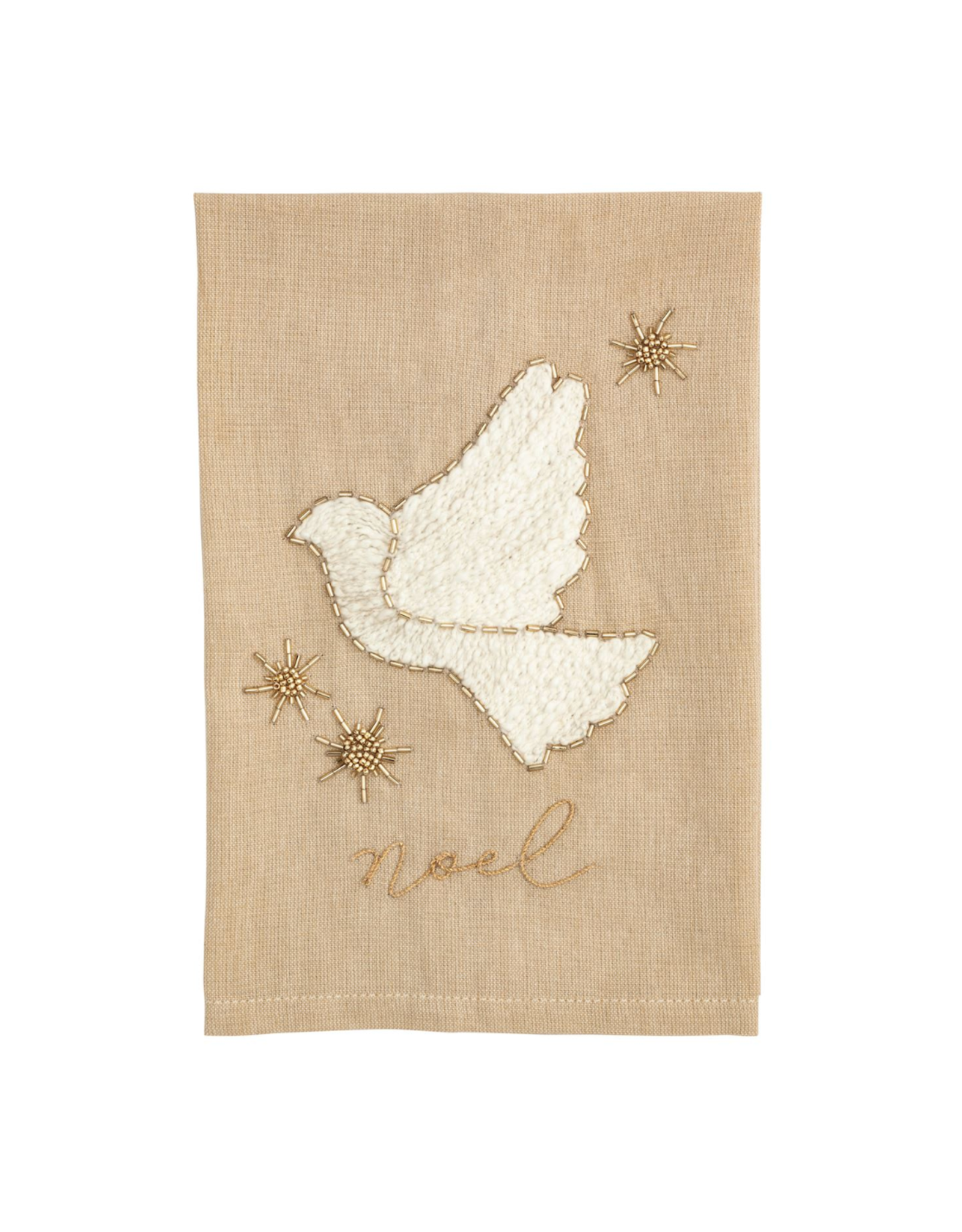 Mud Pie Dove Embroidered Towel