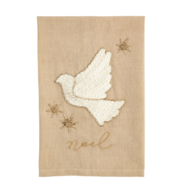 Mud Pie Dove Embroidered Towel