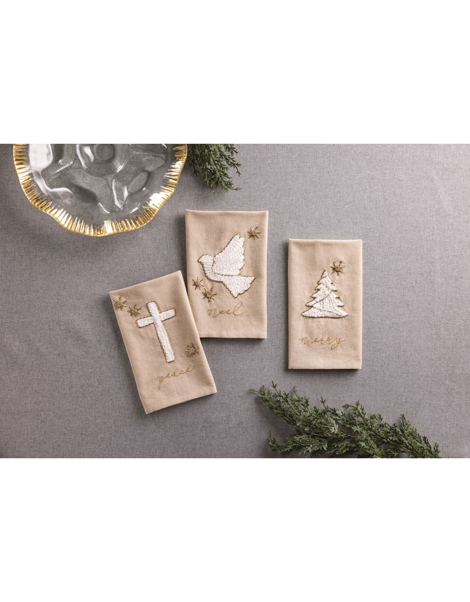 Mud Pie Trees Embroidered Towel