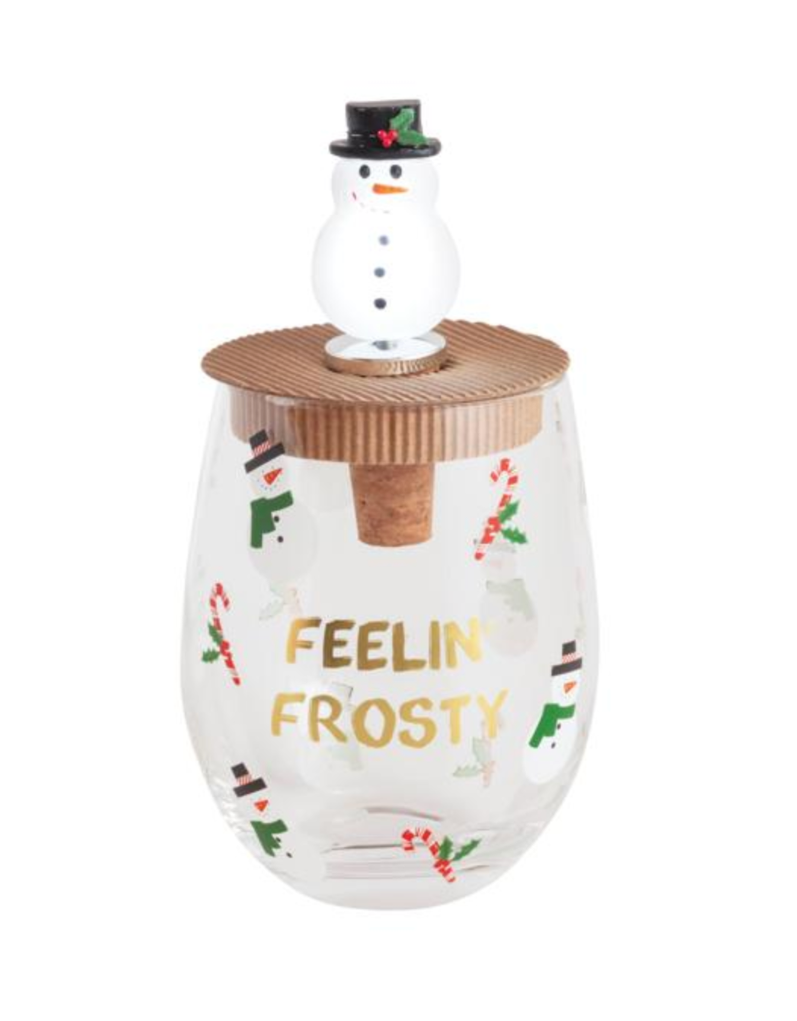 Mud Pie Frosty Light Up Stopper Glass