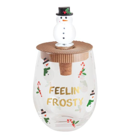 Mud Pie Frosty Light Up Stopper Glass