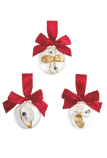 Mud Pie Flat Glass Oyster Ornaments