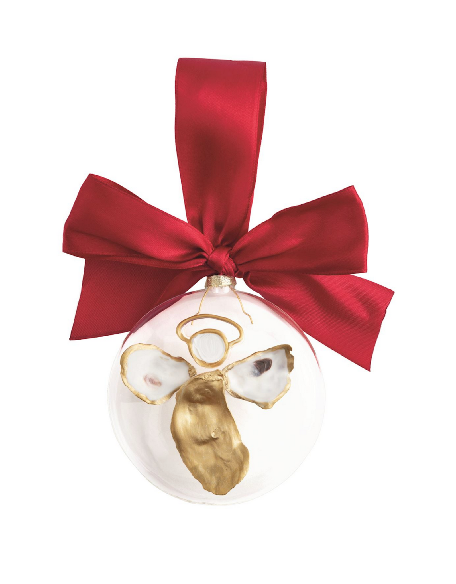 Mud Pie Flat Glass Oyster Ornaments