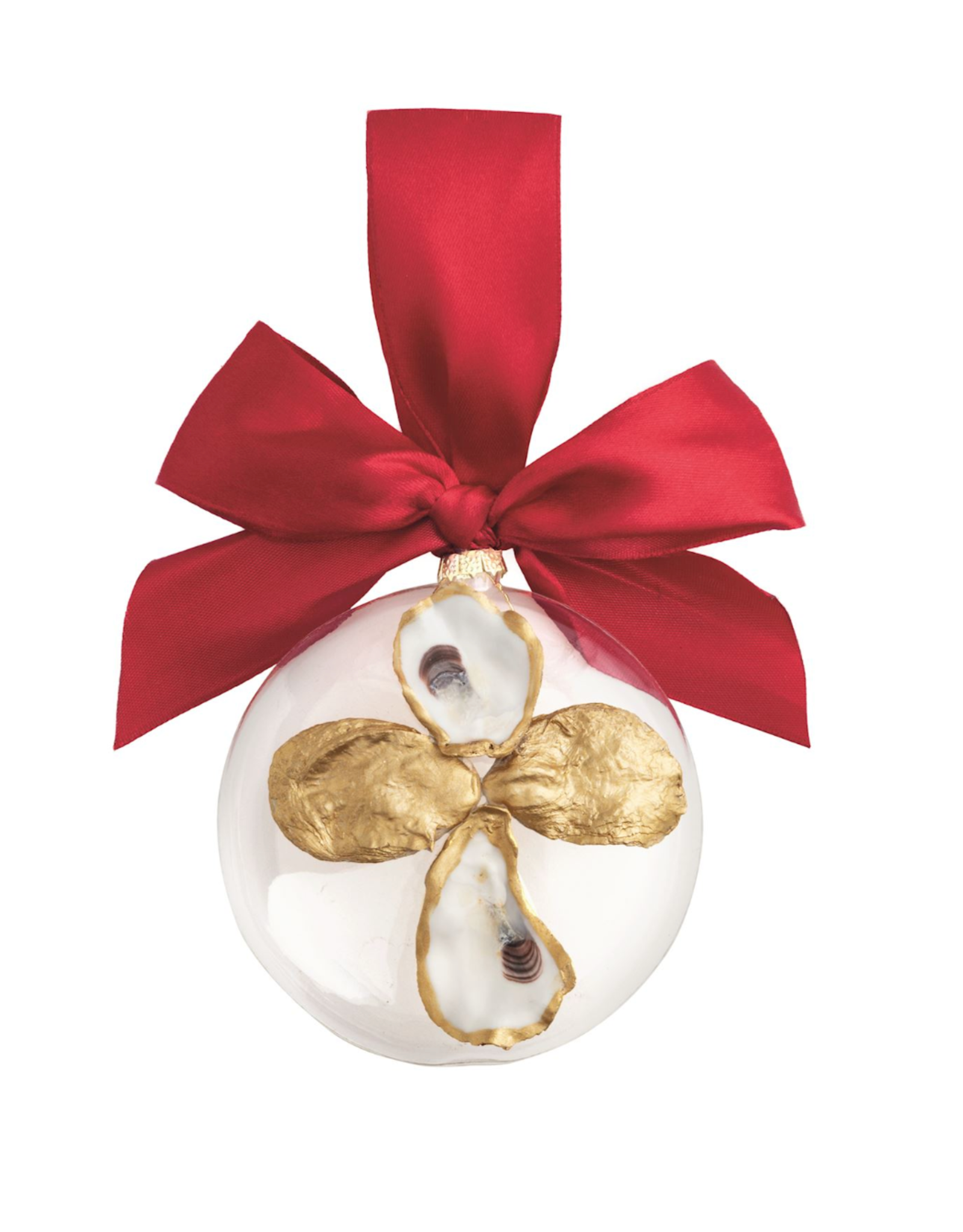 Mud Pie Flat Glass Oyster Ornaments